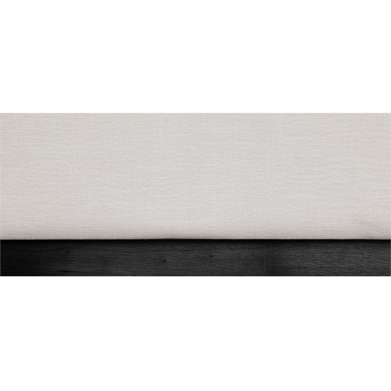 Meridian Furniture Logan Beige Linen Textured Fabric Twin Bed