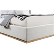 Meridian Furniture Logan Cream Linen Textured Fabric King Bed