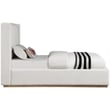 Meridian Furniture Logan Cream Linen Textured Fabric Twin Bed