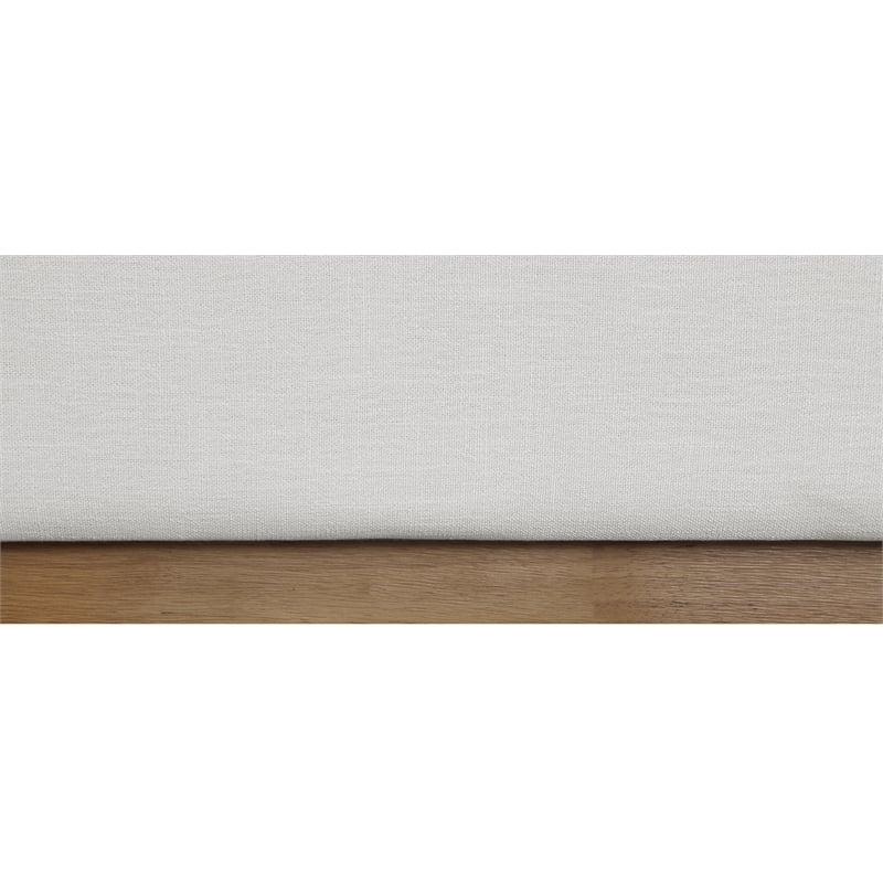 Meridian Furniture Logan Cream Linen Textured Fabric Twin Bed