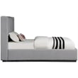 Meridian Furniture Logan Grey Linen Textured Fabric Twin Bed