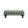 Meridian Furniture Akeela Green Linen Textured Fabric Bench
