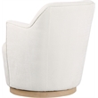 Meridian Furniture Clarita Cream Chenille Fabric Swivel Accent Chair