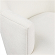 Meridian Furniture Clarita Cream Chenille Fabric Swivel Accent Chair