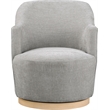 Meridian Furniture Clarita Light Grey Chenille Fabric Swivel Accent Chair
