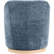 Meridian Furniture Clarita Light Blue Chenille Fabric Swivel Accent Chair