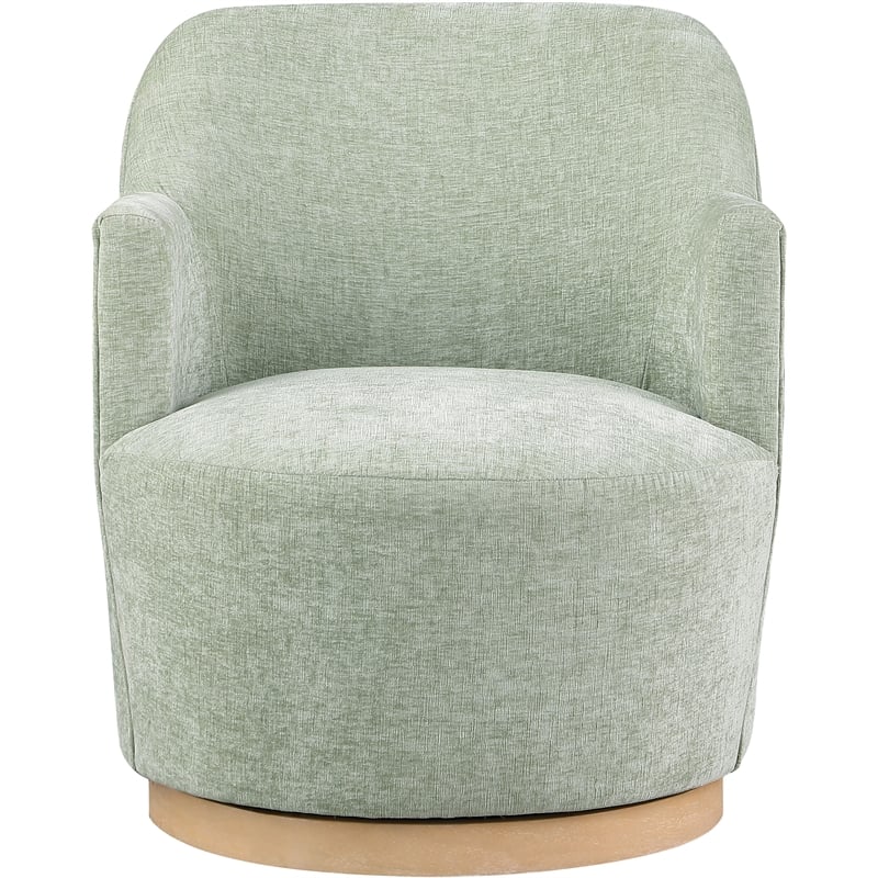 Meridian Furniture Clarita Mint Chenille Fabric Swivel Accent Chair