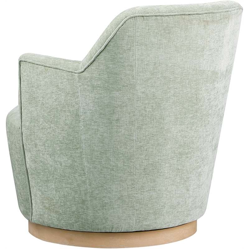 Meridian Furniture Clarita Mint Chenille Fabric Swivel Accent Chair