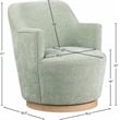 Meridian Furniture Clarita Mint Chenille Fabric Swivel Accent Chair