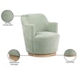 Meridian Furniture Clarita Mint Chenille Fabric Swivel Accent Chair