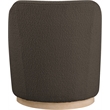 Meridian Furniture Clarita Brown Boucle Fabric Swivel Accent Chair