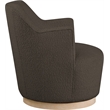 Meridian Furniture Clarita Brown Boucle Fabric Swivel Accent Chair