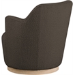 Meridian Furniture Clarita Brown Boucle Fabric Swivel Accent Chair