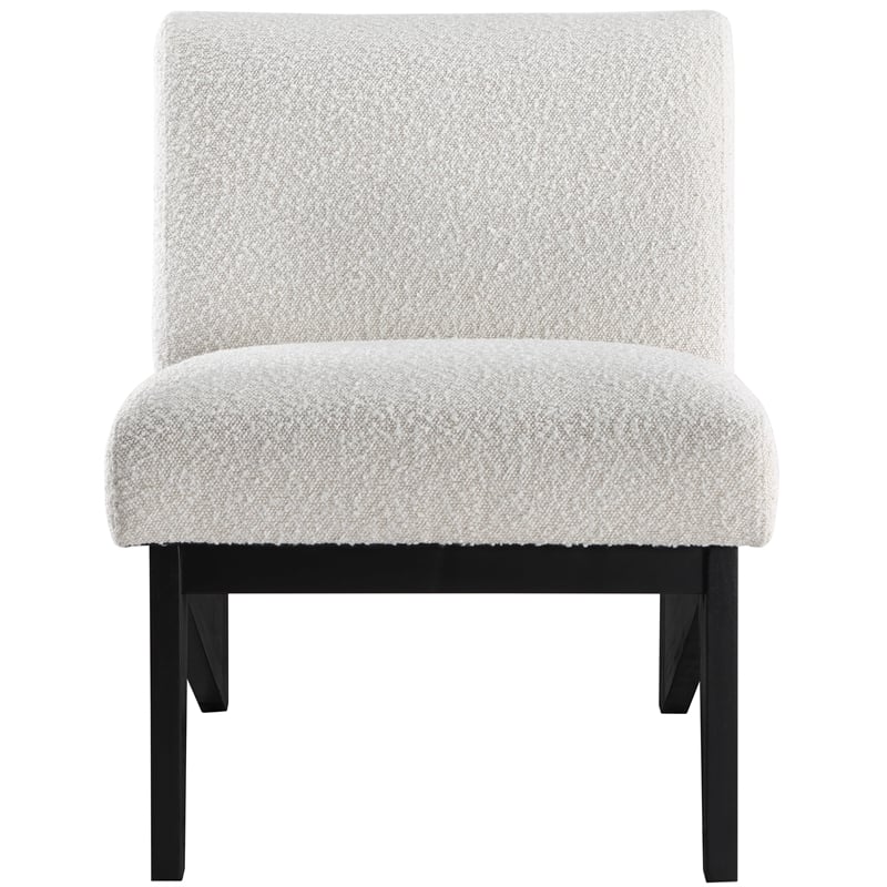 Meridian Furniture Chapman Cream Boucle Fabric Accent Chair