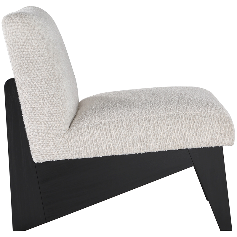 Meridian Furniture Chapman Cream Boucle Fabric Accent Chair