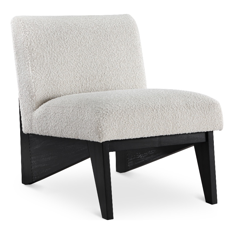 Meridian Furniture Chapman Cream Boucle Fabric Accent Chair
