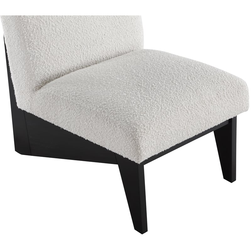 Meridian Furniture Chapman Cream Boucle Fabric Accent Chair