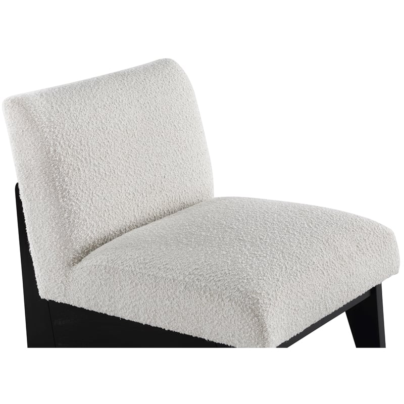 Meridian Furniture Chapman Cream Boucle Fabric Accent Chair