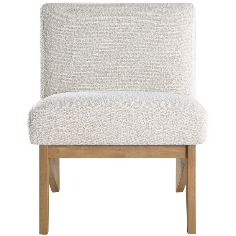 Meridian Furniture Chapman Cream Boucle Fabric Accent Chair