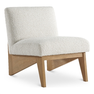 Meridian Furniture Chapman Cream Boucle Fabric Accent Chair