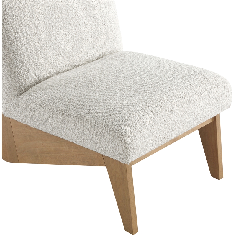 Meridian Furniture Chapman Cream Boucle Fabric Accent Chair