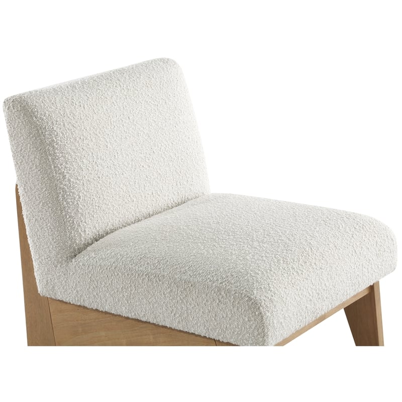 Meridian Furniture Chapman Cream Boucle Fabric Accent Chair