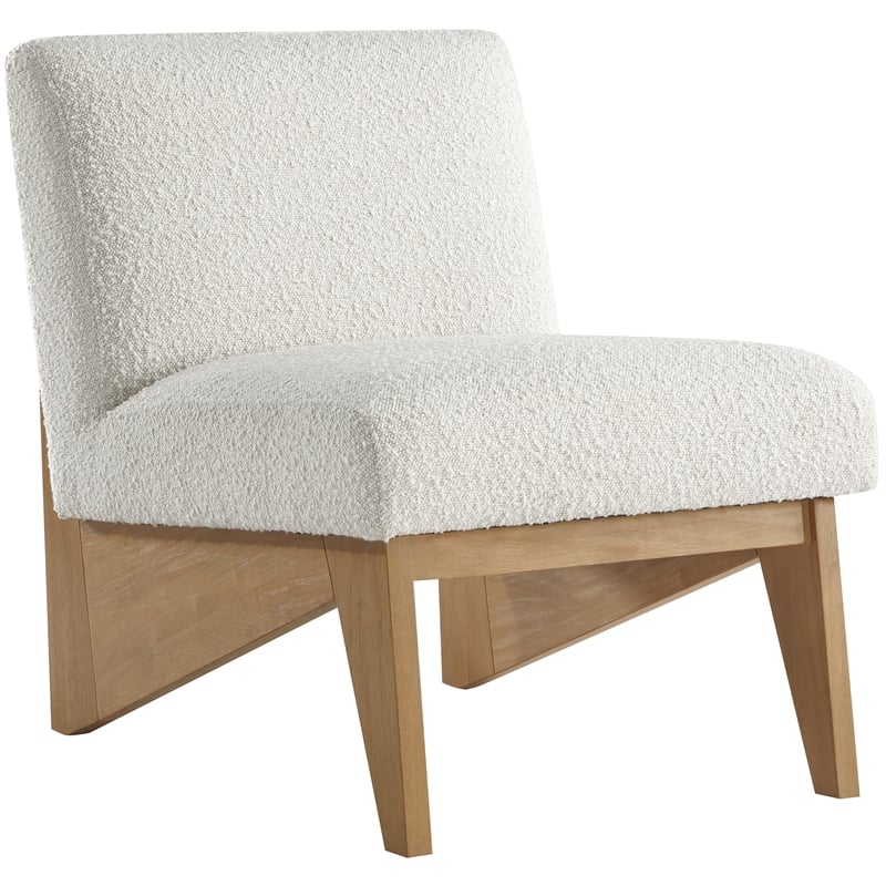 Meridian Furniture Chapman Cream Boucle Fabric Accent Chair