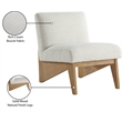 Meridian Furniture Chapman Cream Boucle Fabric Accent Chair