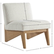 Meridian Furniture Chapman Cream Boucle Fabric Accent Chair
