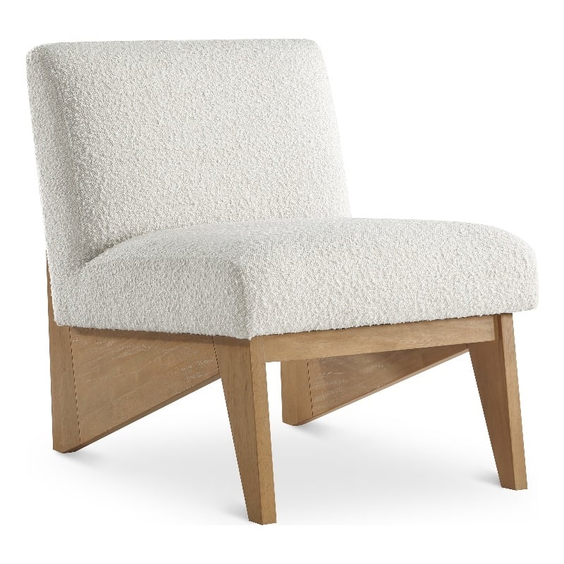 Meridian Furniture Chapman Cream Boucle Fabric Accent Chair