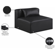 Meridian Furniture Cube Black Vegan Leather Armless Chair
