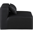 Meridian Furniture Cube Black Vegan Leather Armless Chair