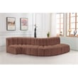 Meridian Furniture Arc Cognac Vegan Leather Modular Sectional