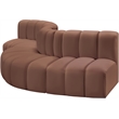 Meridian Furniture Arc Cognac Vegan Leather Modular Sectional