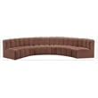 Meridian Furniture Arc Cognac Vegan Leather Modular Sectional
