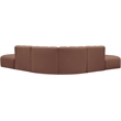 Meridian Furniture Arc Cognac Vegan Leather Modular Sectional