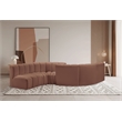 Meridian Furniture Arc Cognac Vegan Leather Modular Sectional