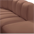 Meridian Furniture Arc Cognac Vegan Leather Modular Sectional