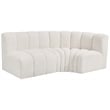 Meridian Furniture Arc Cream Boucle Fabric Modular Sectional