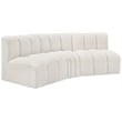 Meridian Furniture Arc Cream Boucle Fabric Modular Sectional