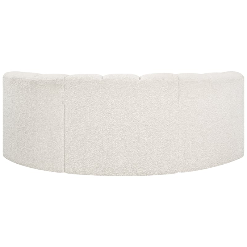 Meridian Furniture Arc Cream Boucle Fabric Modular Sectional