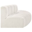 Meridian Furniture Arc Cream Boucle Fabric Modular Sectional