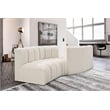 Meridian Furniture Arc Cream Boucle Fabric Modular Sectional