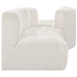 Meridian Furniture Arc Cream Boucle Fabric Modular Sectional