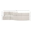 Meridian Furniture Arc Cream Boucle Fabric Modular Sectional