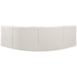 Meridian Furniture Arc Cream Boucle Fabric Modular Sectional