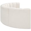 Meridian Furniture Arc Cream Boucle Fabric Modular Sectional