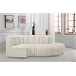 Meridian Furniture Arc Cream Boucle Fabric Modular Sectional