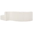Meridian Furniture Arc Cream Boucle Fabric Modular Sectional