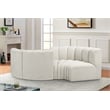 Meridian Furniture Arc Cream Boucle Fabric Modular Sectional